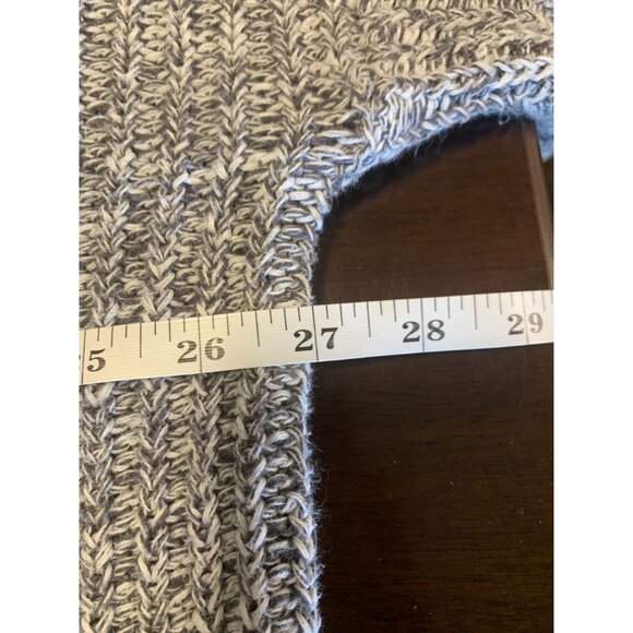 Pink Victorias Secret L Cotton Knit Cropped Oversized Sweater Gray Pullover - Picture 5 of 8